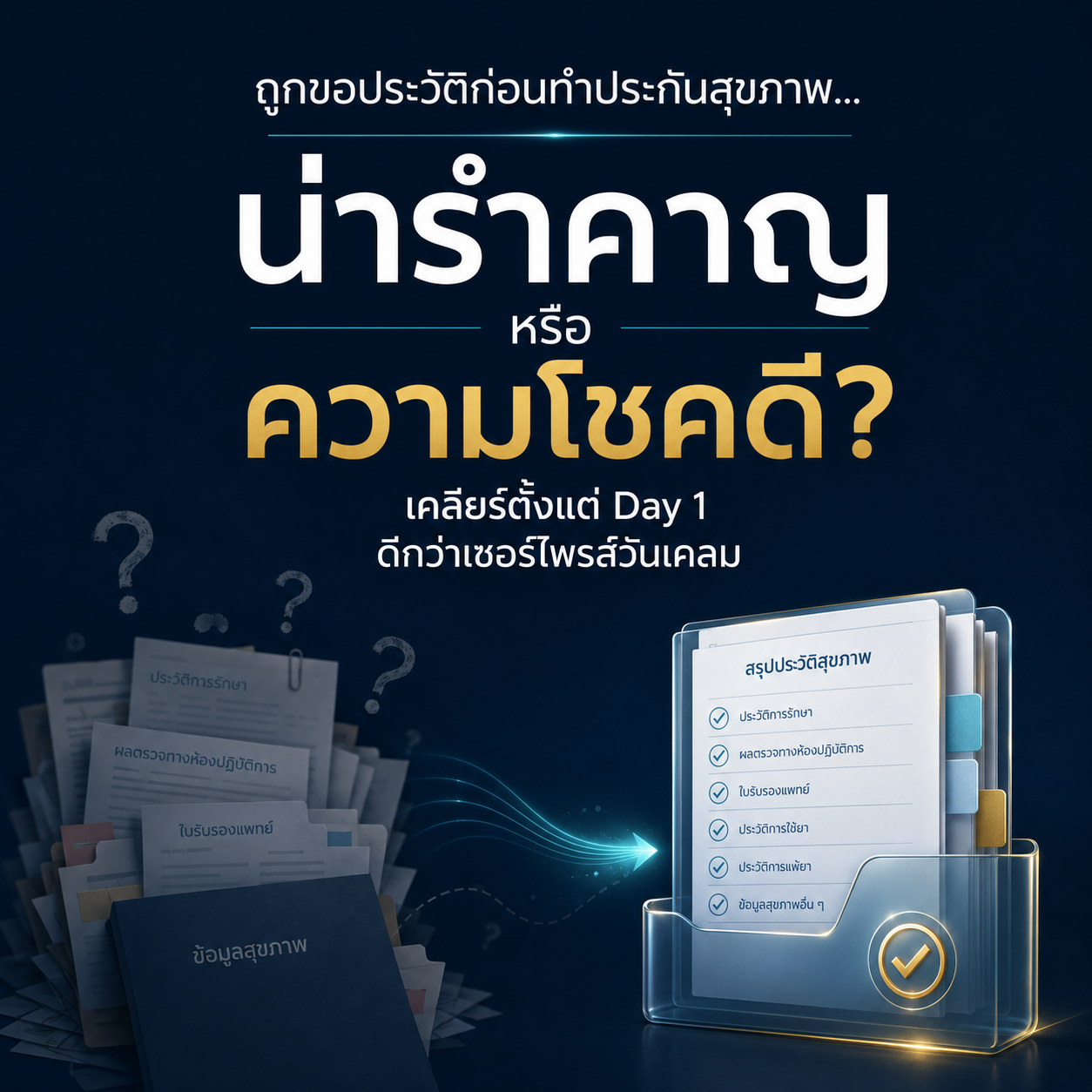 ถูกขอประวัติก่อนทำประกันสุขภาพ น่ารำคาญ หรือความโชคดี?